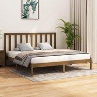 Berkfield Home Bed Frame Honey Brown Solid Wood Pine 200x200 cm