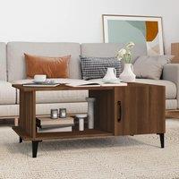 Coffee Table Brown Oak 90x50x40 cm Engineered Wood