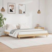 Bed Frame Sonoma Oak 120x200 cm Engineered Wood