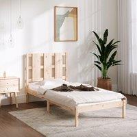 Bed Frame Solid Wood 90X190 cm Single