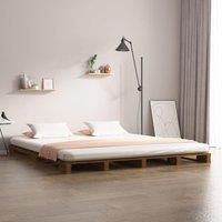 Berkfield Home Pallet Bed Honey Brown 120x200 cm Solid Wood Pine | Size: Small Double