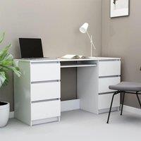 Berkfield Home Writing Desk White 140x50x77 cm Engineered Wood | Size: 140 x 50 x 77 cm