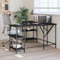 Berkfield Home Desk Black 139x139x75 cm Engineered Wood | Size: 139 x 139 x 75 cm