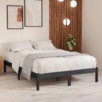 Berkfield Home Bed Frame Grey Solid Wood Pine 200x200 cm