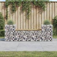 Berkfield Home Garden Bench Gabion Design 183x41x60.5 cm Impregnated Wood Pine in Brown