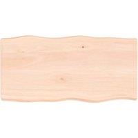 Table Top 80x40x(2-6) cm Untreated Solid Wood Live Edge