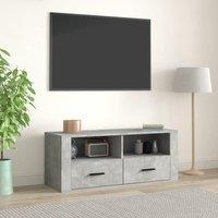 TV Cabinet Concrete Grey 100x35x40 cm Engineered Wood