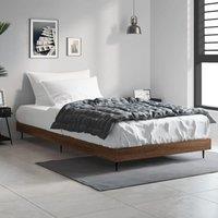 Berkfield Home Bed Frame Brown Oak 90x200 cm Engineered Wood