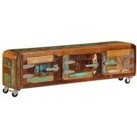 TV Cabinet 120x30x37 cm Solid Reclaimed Wood