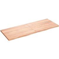 Wall Shelf Light Brown 160x60x(2-4) cm Treated Solid Wood Oak
