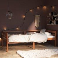 Berkfield Home Bed Frame Honey Brown Solid Pinewood 90x200 cm