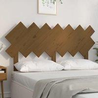 Bed Headboard Honey Brown 141x3x80.5 cm Solid Wood Pine