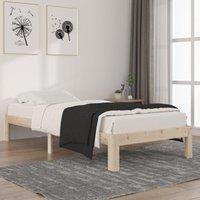 Berkfield Home Bed Frame Solid Wood Pine 90x200 cm in Brown
