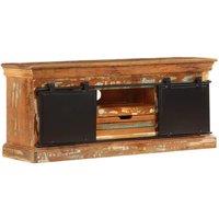 Berkfield Home TV Cabinet 110x30x45 cm Solid Reclaimed Wood in Brown | Size: 110 x 30 x 45 cm