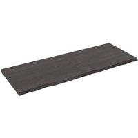 Wall Shelf Dark Grey 160x60x(2-4) cm Treated Solid Wood Oak
