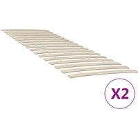 Slatted Bed Bases with 34 Slats 2 pcs 80x200 cm