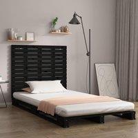 Berkfield Home Wall Headboard Black 81x3x91.5 cm Solid Wood Pine