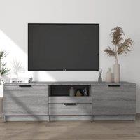 Berkfield Home TV Cabinet Grey Sonoma 140x35x40 cm Engineered Wood | Size: 140 x 35 x 40 cm