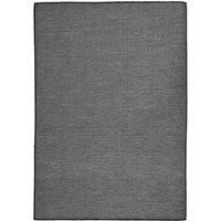 Berkfield Home Outdoor Flatweave Rug 160x230 cm Grey | Size: 100 cm diameter