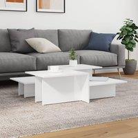 Berkfield Home Coffee Tables 2 pcs High Gloss White Engineered Wood