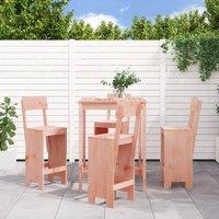 Berkfield Home 5 Piece Garden Bar Set Solid Wood Douglas in Brown