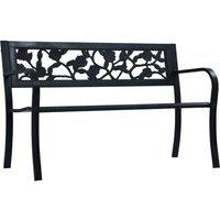 Berkfield Home Garden Bench 125 cm Black Steel
