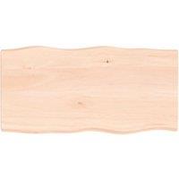 Table Top 100x50x(2-4) cm Untreated Solid Wood Live Edge
