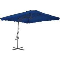 Outdoor Parasol with Steel Pole Blue 250x250x230 cm