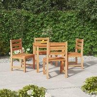 Berkfield Home 5 Piece Garden Dining Set Solid Wood Teak in Brown