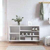 Berkfield Home Shoe Cabinet High Gloss White 102x36x60 cm Engineered Wood | Size: 102 x 36 x 60 cm