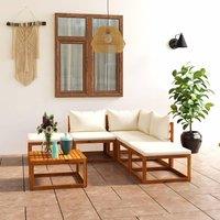 Berkfield Home 6 Piece Garden Lounge Set with Cushions Solid Wood Acacia (UK/IE/FI/NO only) in Brown