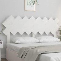 Bed Headboard White 159.5x3x80.5 cm Solid Wood Pine