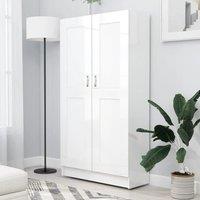 Berkfield Home Book Cabinet High Gloss White 82.5x30.5x150 cm Engineered Wood