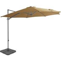 Outdoor Umbrella with Portable Base Taupe