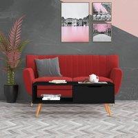 Coffee Table Black 100x49.5x43 cm Engineered Wood