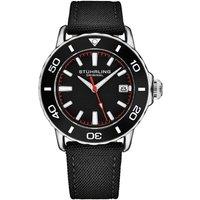STHRLING Original Explorer 4041 Dive Watch 40mm Quartz Satin Twill Nylon Strap in Silver