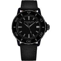 STHRLING Original Explorer 4041 Dive Watch 40mm Quartz Satin Twill Nylon Strap in Black