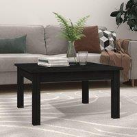 Berkfield Home Coffee Table Black 55x55x30 cm Solid Wood Pine | Size: 55 x 55 x 30 cm