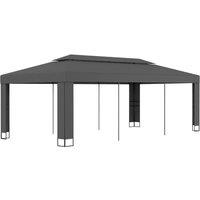 Berkfield Home Gazebo with Double Roof 3x6 m Anthracite in Black