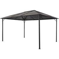 Berkfield Home Gazebo with Roof Aluminium 4x3x2.6 m Black