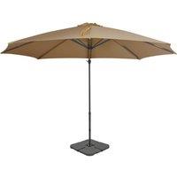 Outdoor Umbrella with Portable Base Taupe