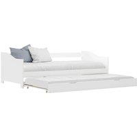 Berkfield Home Pull-out Sofa Bed Frame White Pinewood 90x200 cm