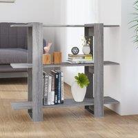Berkfield Home Book Cabinet/Room Divider Grey Sonoma 100x30x87 cm | Size: 100 x 30 x 87 cm