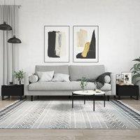 Berkfield Home Coffee Tables 2 pcs Black 50x46x35 cm Engineered Wood | Size: 50 x 46 x 35 cm