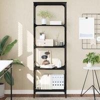 Berkfield Home Bookcase 5-Tier Black 59x35x171 cm Engineered Wood | Size: 59 x 35 x 171 cm