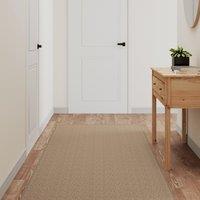 Berkfield Home Carpet Runner Sisal Look Sand 80x300 cm in Brown | Size: 100 cm diameter