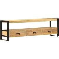Berkfield Home TV Cabinet 150x30x45 cm Solid Mango Wood in Brown | Size: 150 x 30 x 45 cm