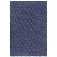 Berkfield Home Rug Rectangular Navy Blue 160x230 cm Cotton | Size: 100 cm diameter