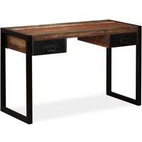 Desk with 2 Drawers Solid Reclaimed Wood 120x50x76 cm