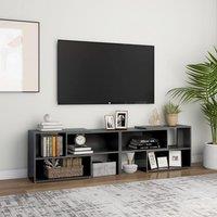 TV Cabinet High Gloss Grey 149x30x52 cm Engineered Wood